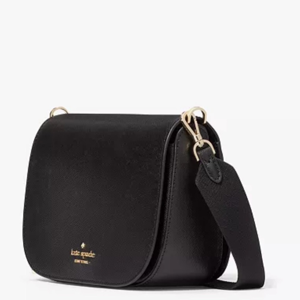 Nwt Kate Spade Maddison Saddle Crossbody, black bag - Picture 4 of 4